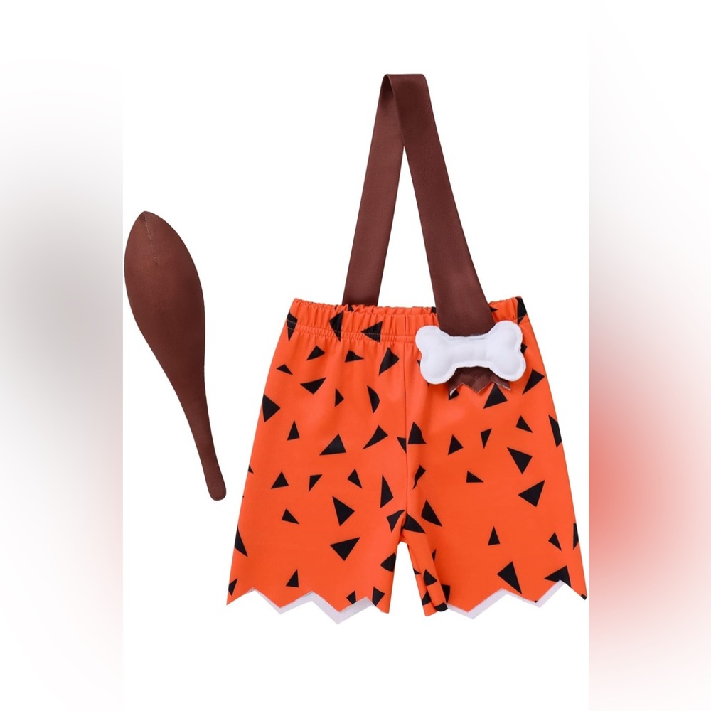 Kids Prehistoric Costume Set - Orange and Brown